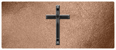 DNSEMP-L-510-BK-SH-BZ Black Single Cross Shimmer Bronze